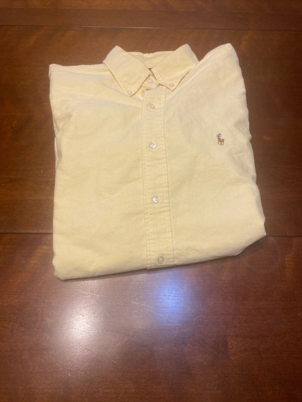 Polo Ralph Lauren Classic Yellow Button Down Shirt Long Sleeve Men’s L